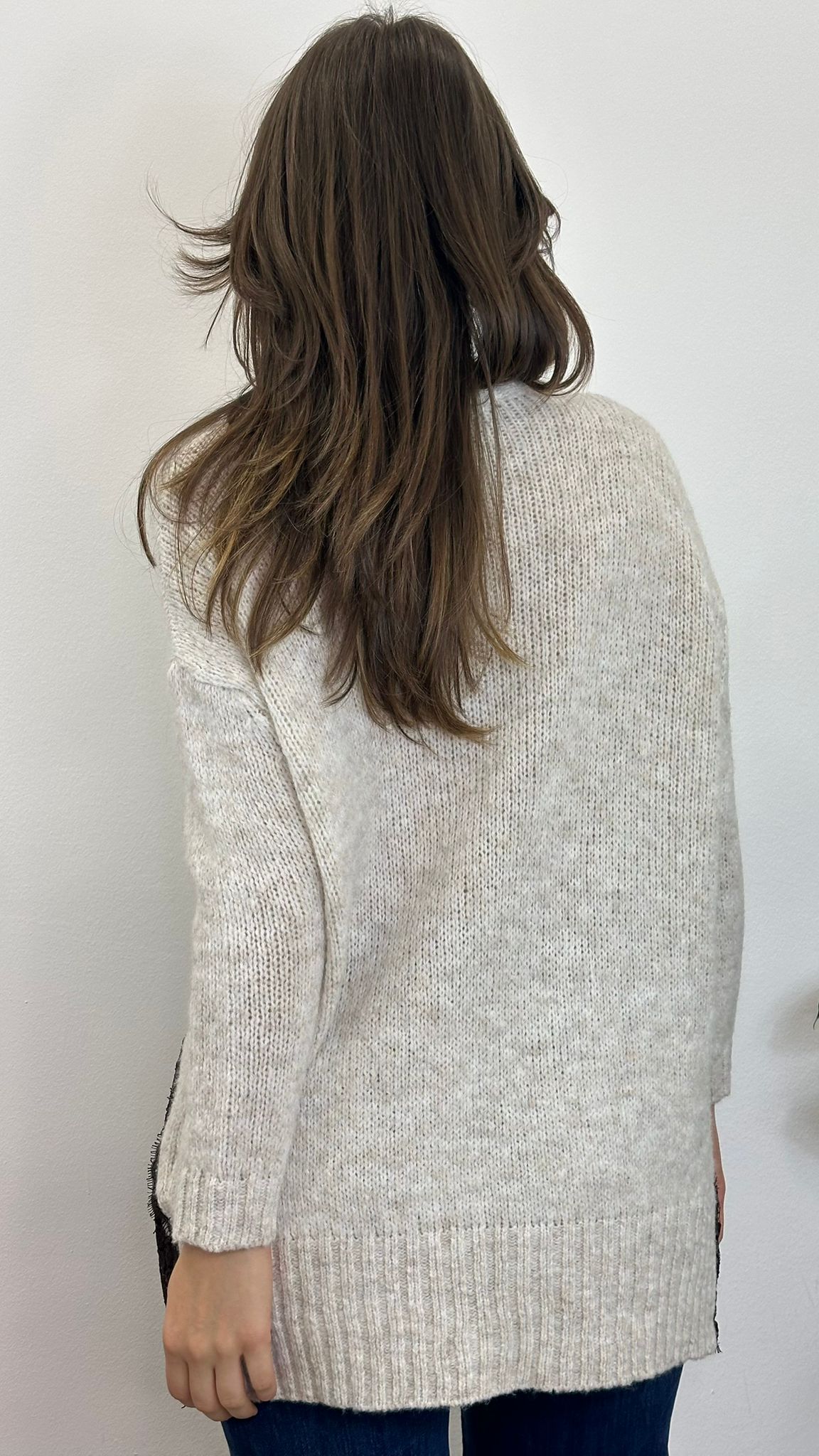 maglione "MILLIE" con dettaglio in pizzo