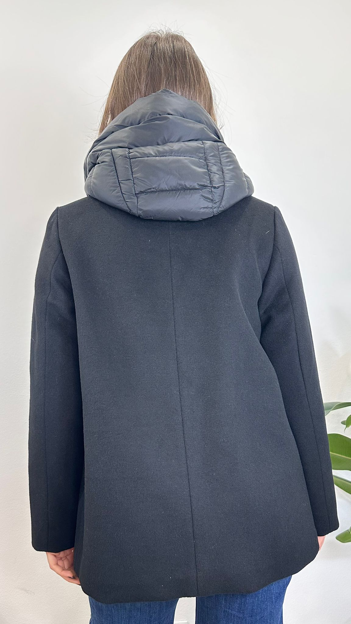 cappotto "P62" con inserto piumino-cappuccio removibili