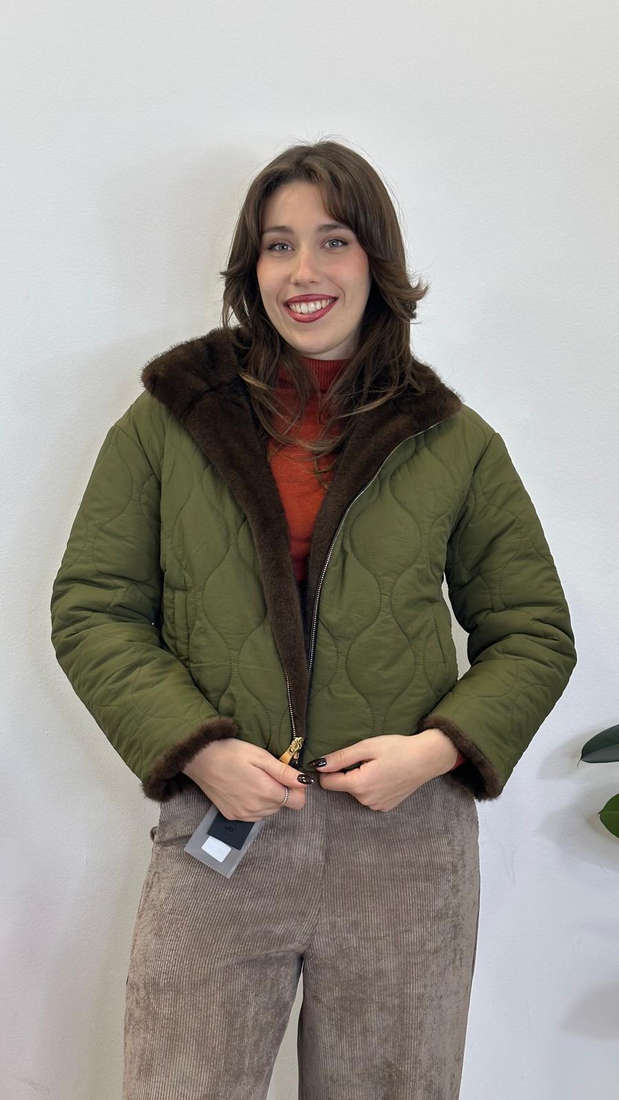 eco-pelliccia "VISONE" reversibile