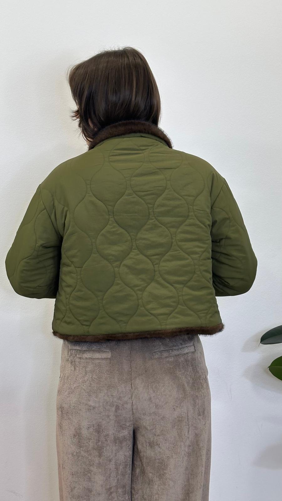 eco-pelliccia "VISONE" reversibile