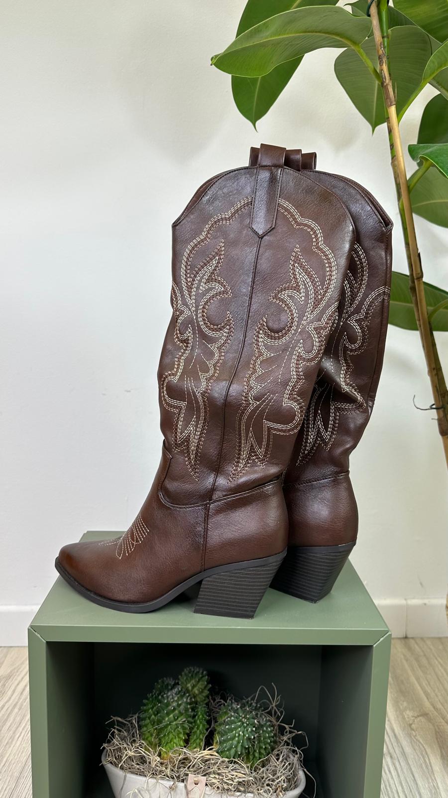 stivale texano "DAKOTA" marrone