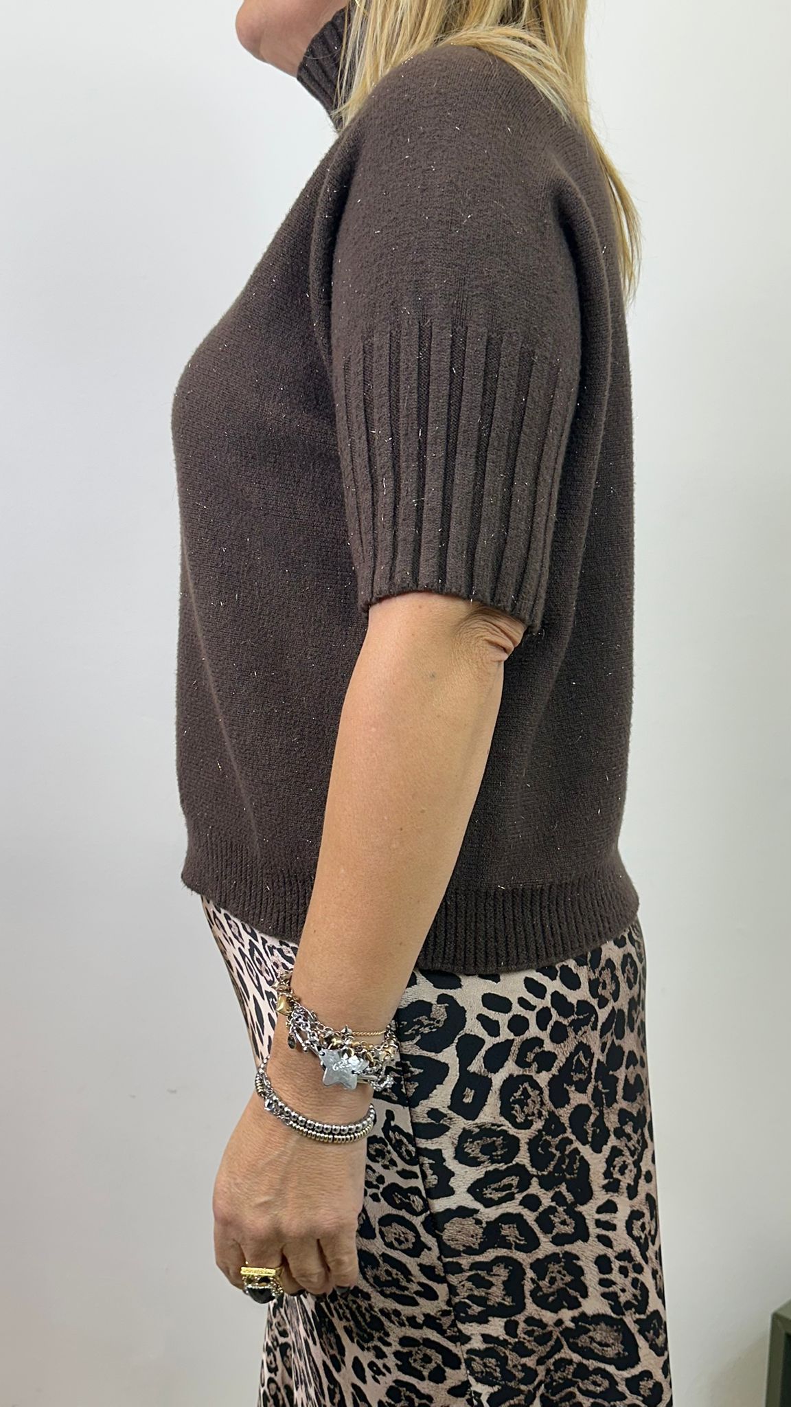 maglione "LISA" con inserti in lurex