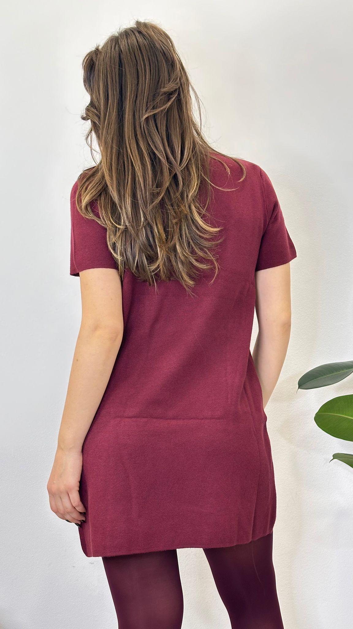 Abito "SNOW"in maglia con dettagli in strass