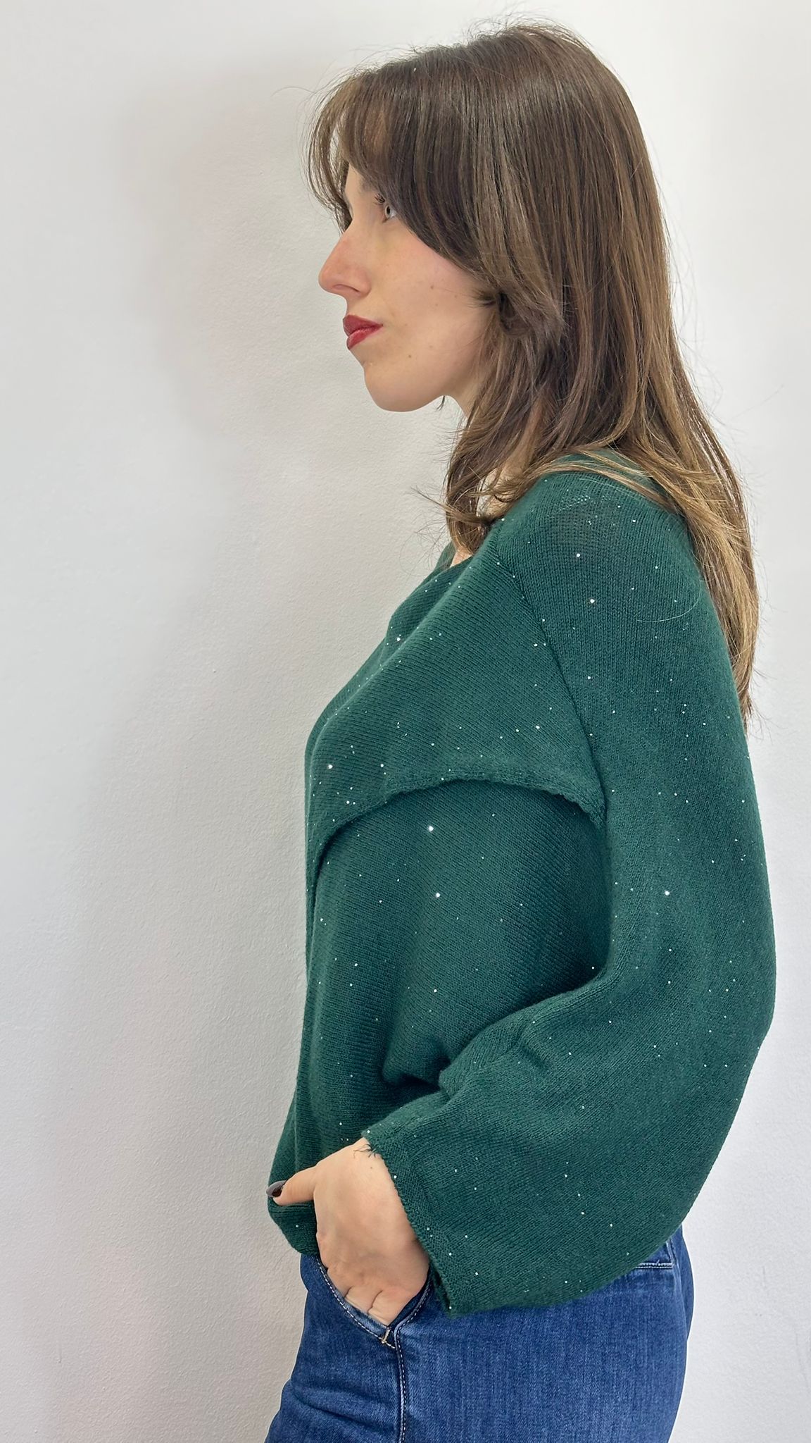 Maglioncino "OSAKA" incrociato con punti luce