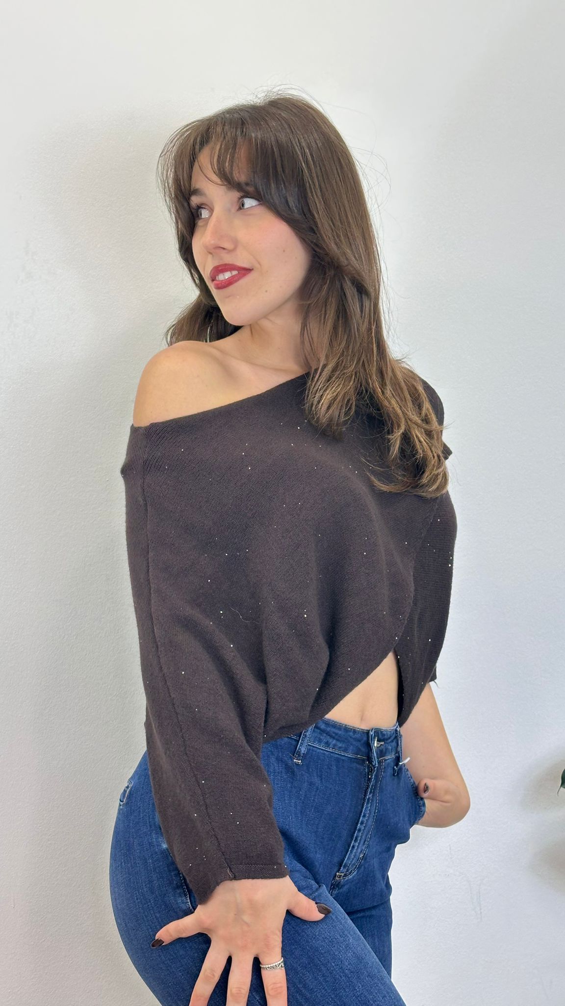 Maglioncino "OSAKA" incrociato con punti luce