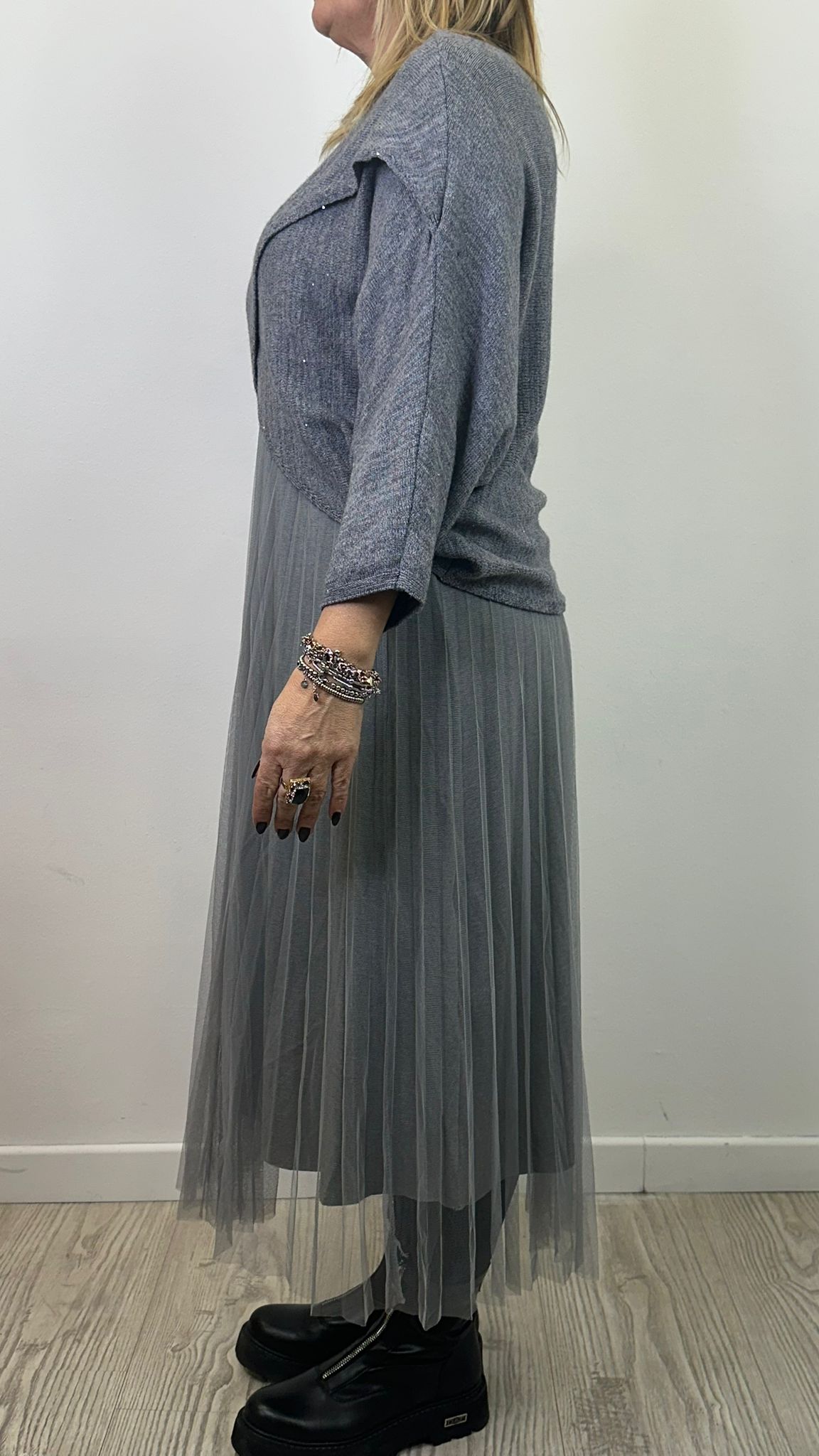 Abito "TOKYO" in maglia con punti luce