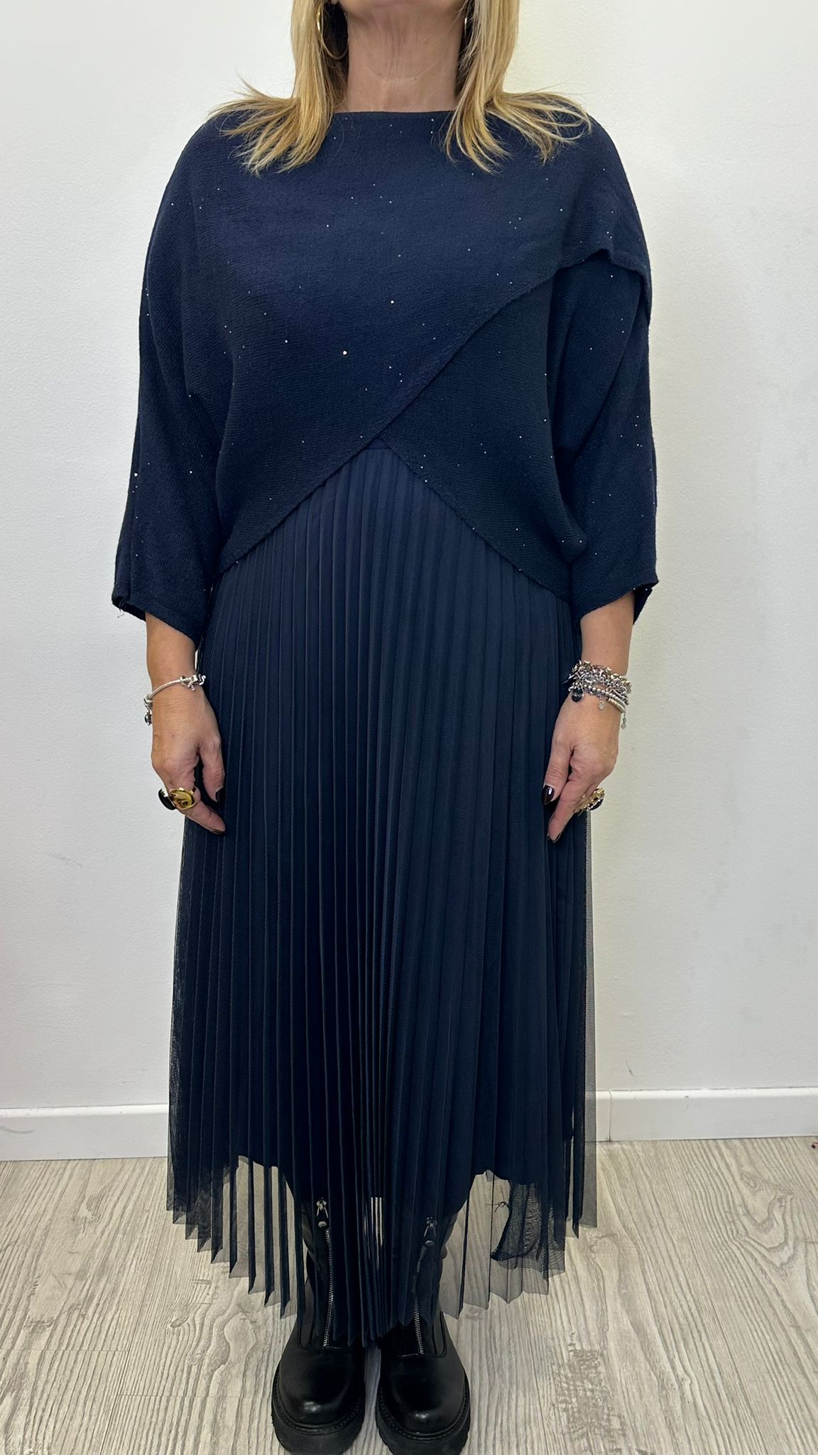 Abito "TOKYO" in maglia con punti luce