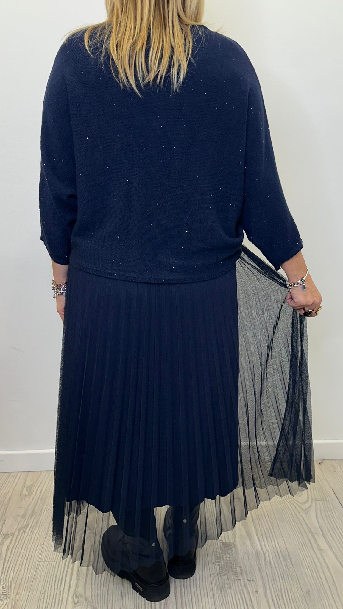 Abito "TOKYO" in maglia con punti luce